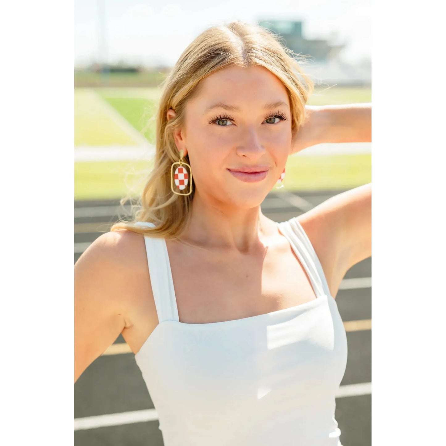 Checkered Orang Earrings