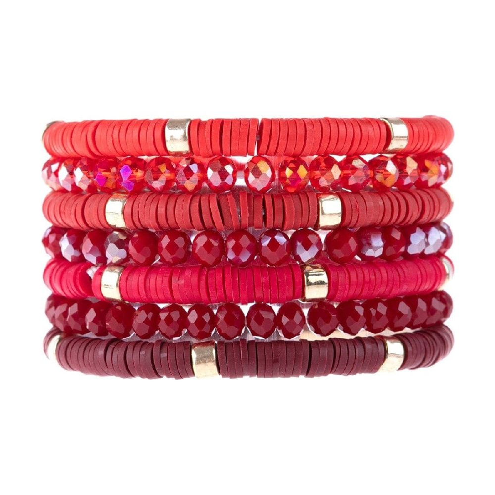 Multi Line Ring Beaded Bracelet