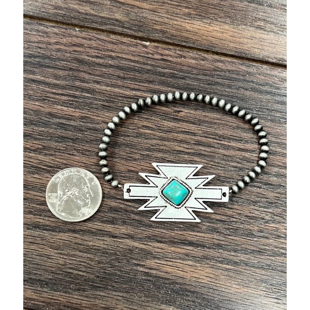 Boho Aztec Turquoise Bracelet