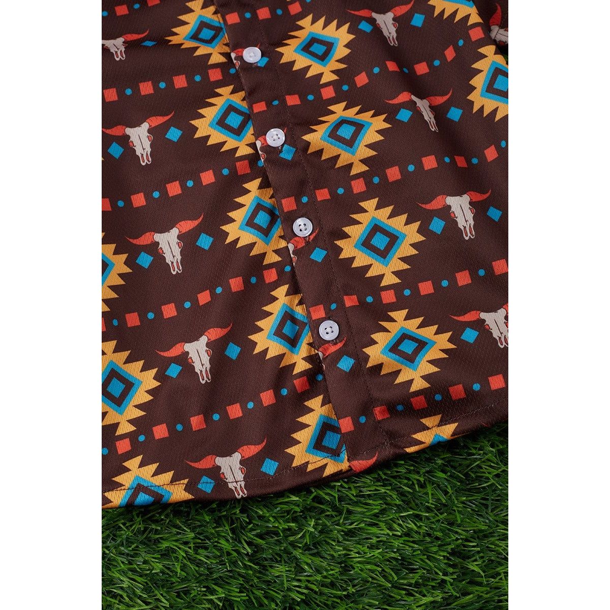 Aztec Printed Button Up Shirt