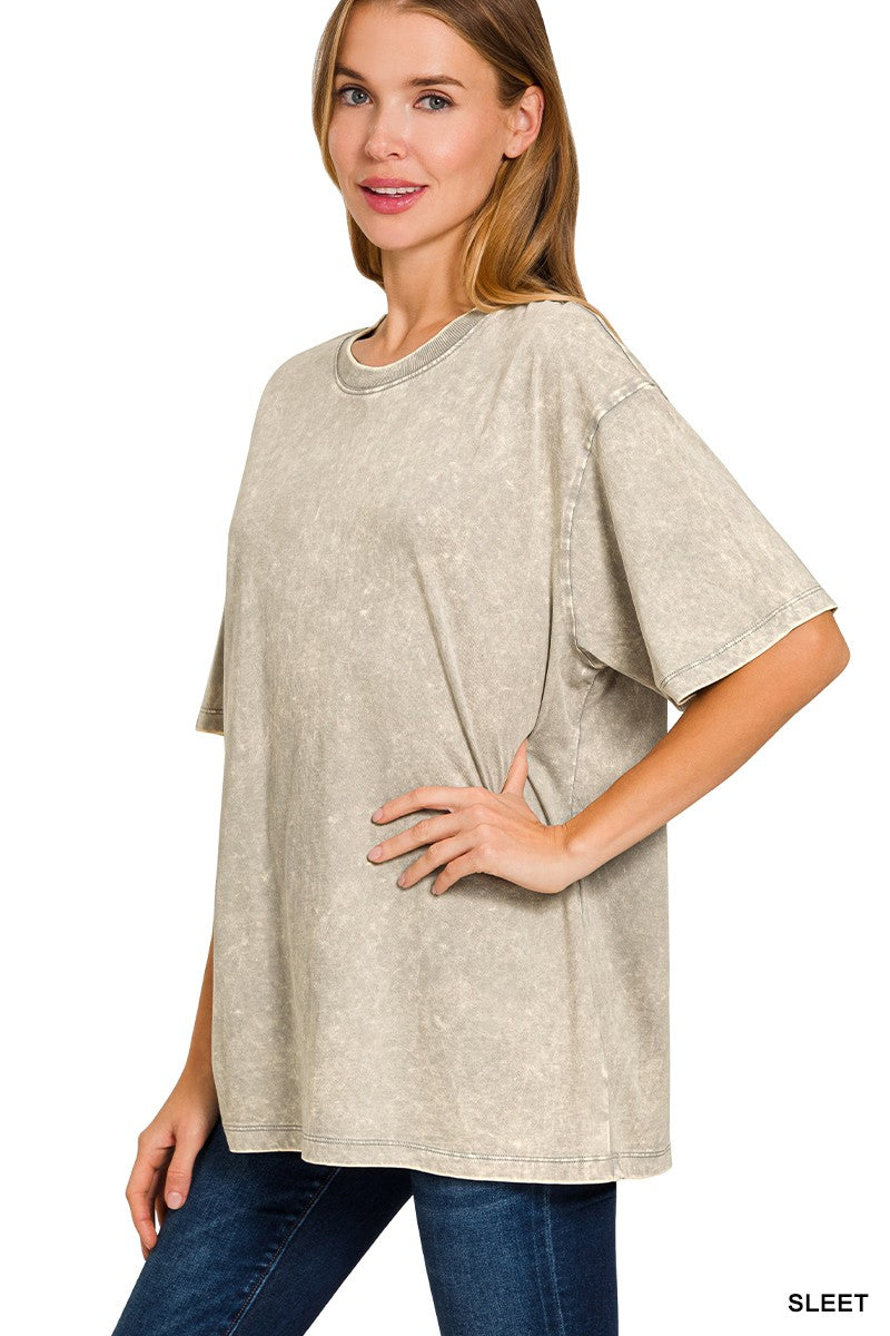 Washed Short Sleeve Top