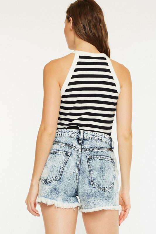 KanCan High Rise Mom Denim Shorts Jeans