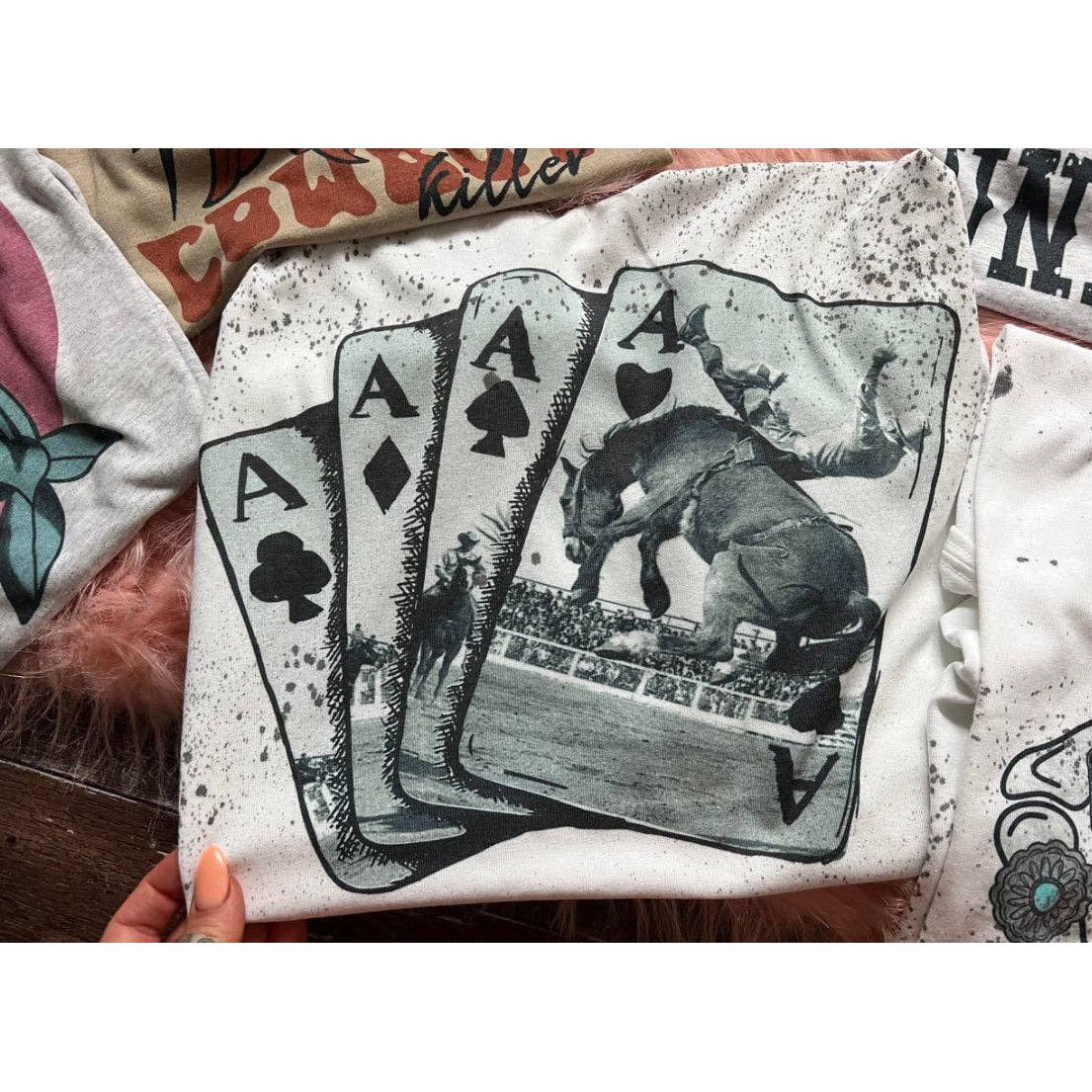 Cowboy Bronc Rider Card T-shirt