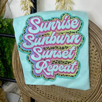 Sunrise Sunburn Sunset Repeat T-Shirt