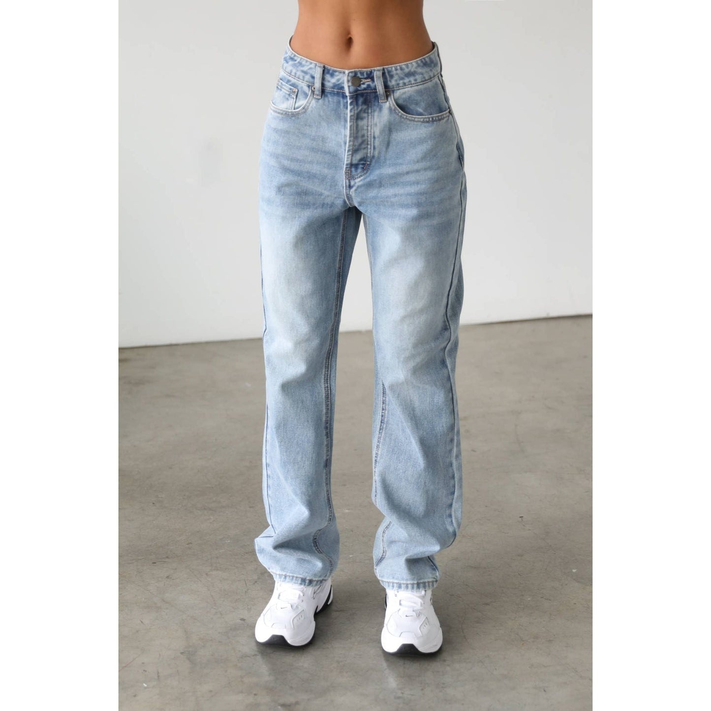 Classic High Rise Straight Leg Denim Jeans- 7180SL