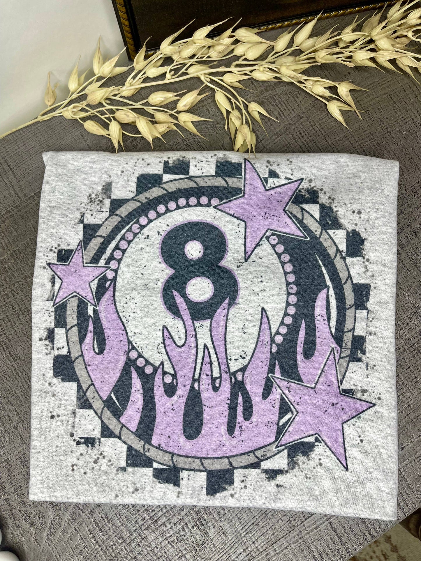 8 Ball Purple Flames (Sublimation T-Shirt)
