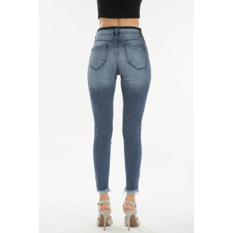 Kancan B-High Rise Skinny Jeans With Fray Hem Detail