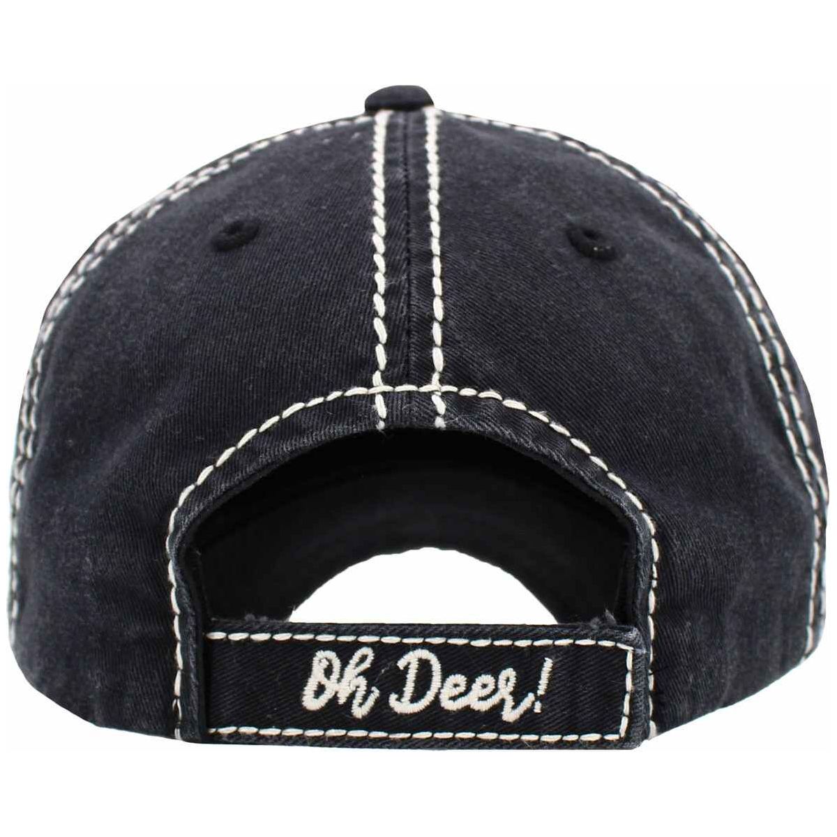 Oh deer washed vintage ballcap