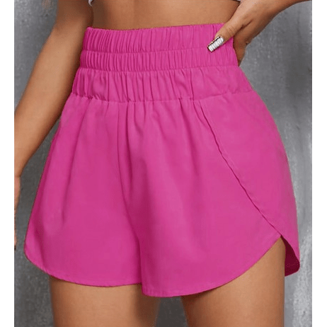 Banding High Waist Athletic Running Workout Shorts