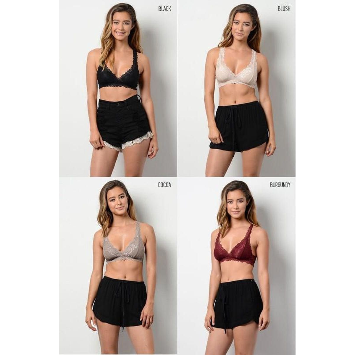 Racer-Back Flower Laced Braleete