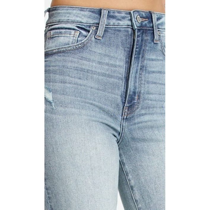 Ultra High Rise Straight Denim Jeans