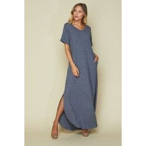 Solid color maxi dress