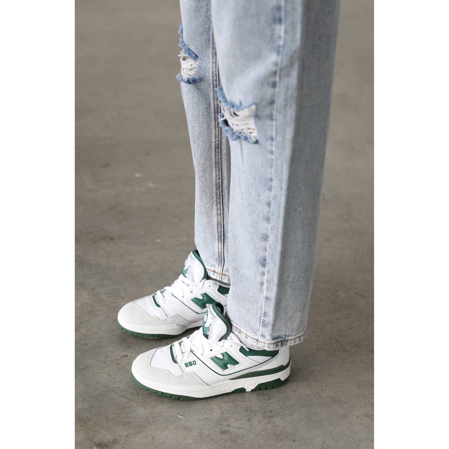 High Rise Straight Crop Denim Jeans - 7145