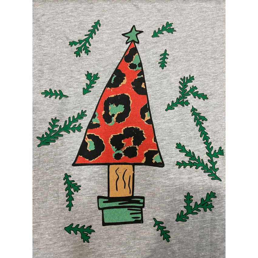 Leopard Christmas Tree tee