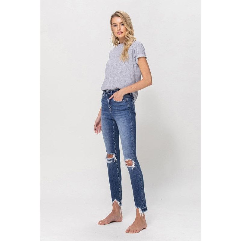 High Rise Ankle Skinny Jeans