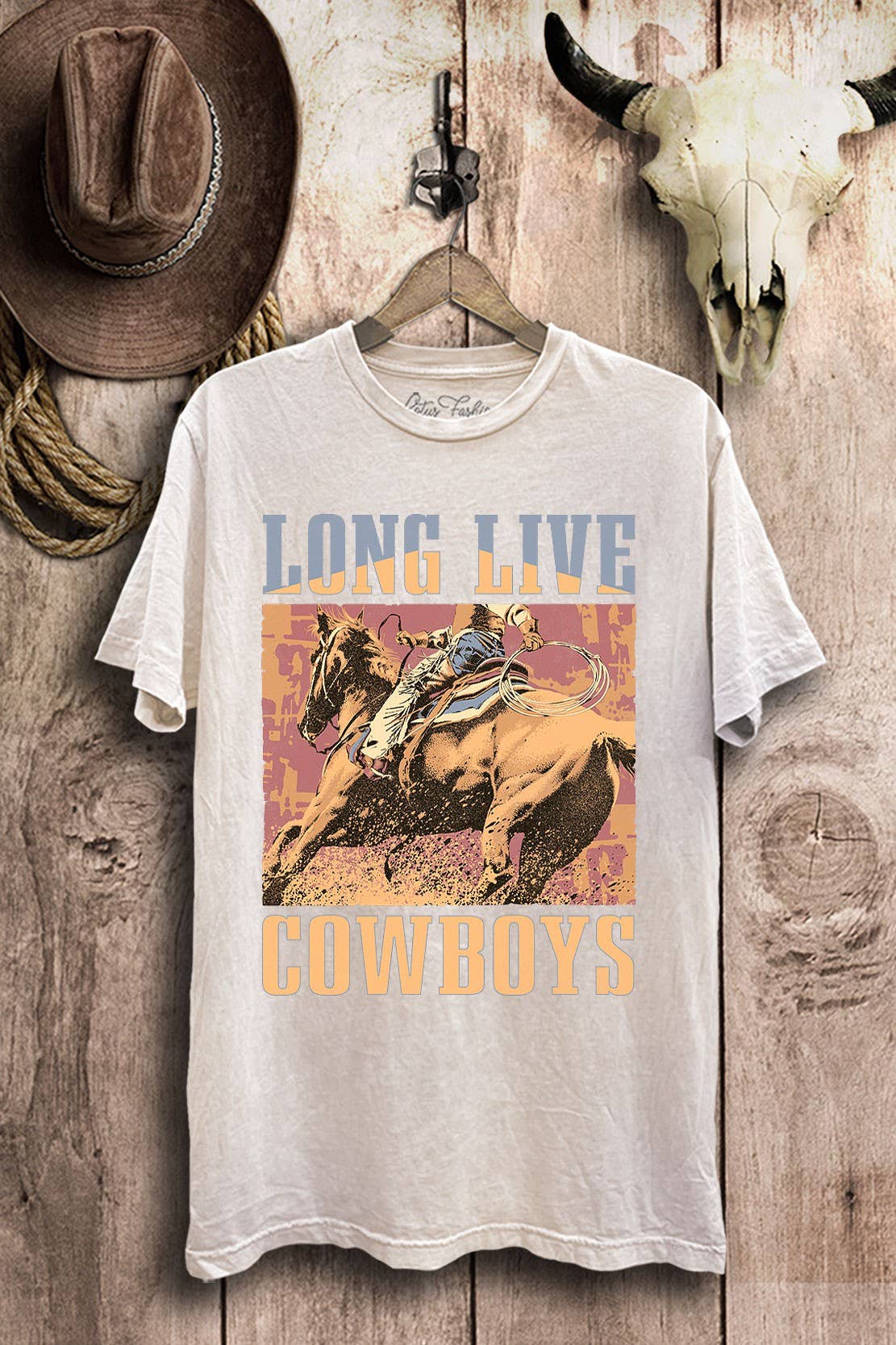 Long Live Cowboys Graphic Top