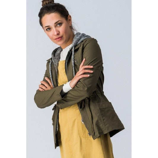 Double Zipper with Hood Coat