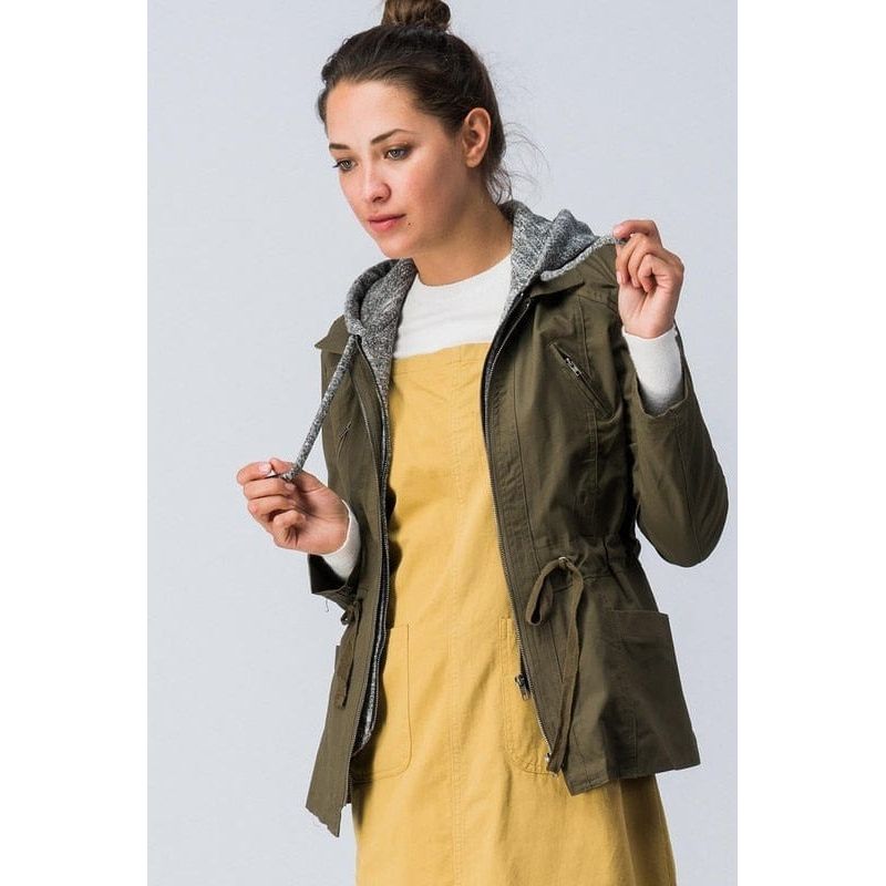 Double Zipper with Hood Coat