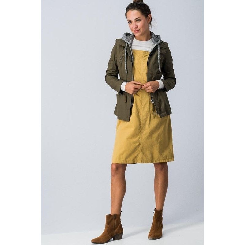 Double Zipper with Hood Coat