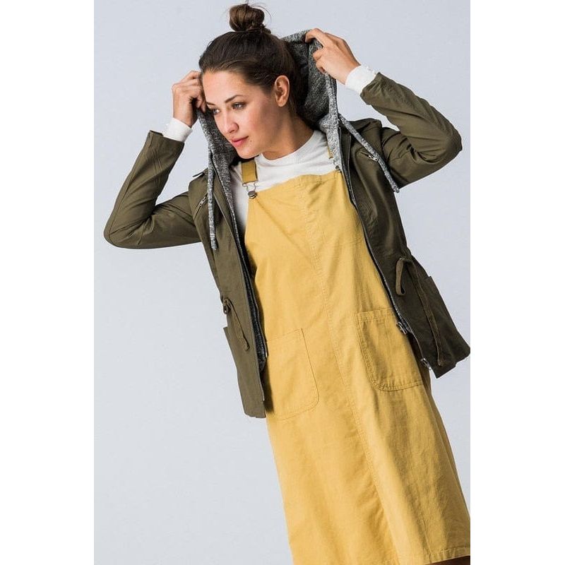 Double Zipper with Hood Coat