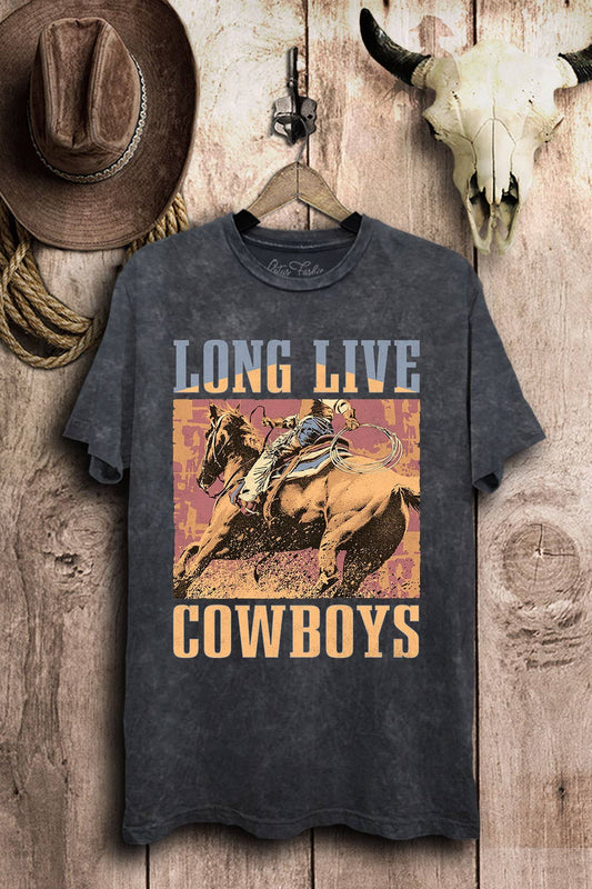 Long Live Cowboys Graphic Top