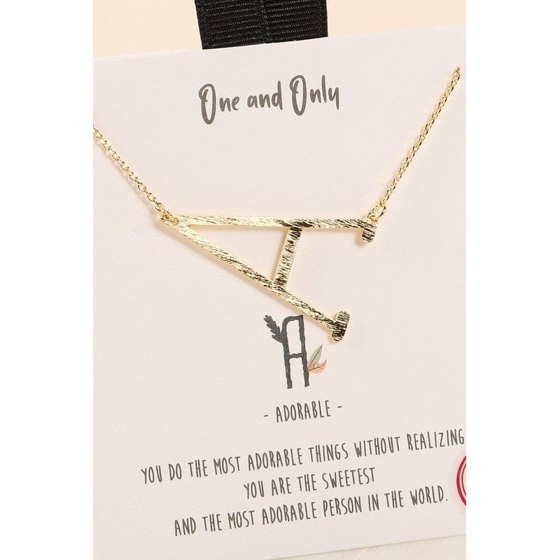 One and only initial gold dip short necklace