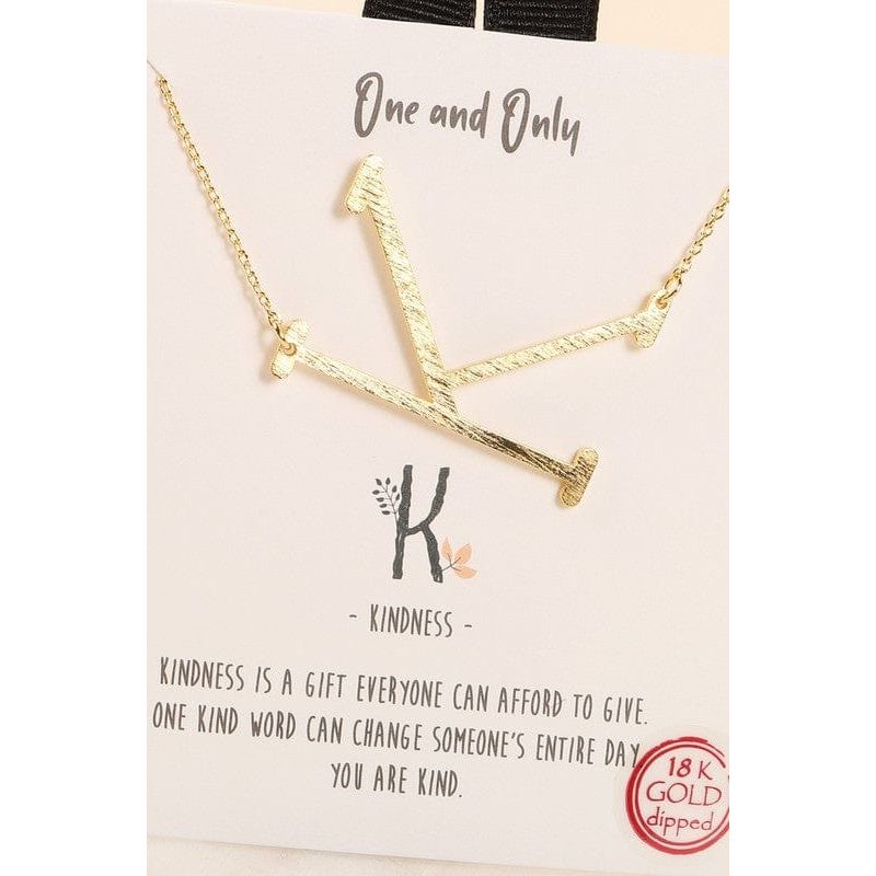 One and only initial gold dip short necklace