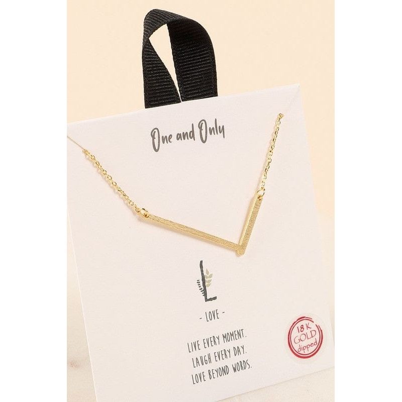 One and only initial gold dip short necklace