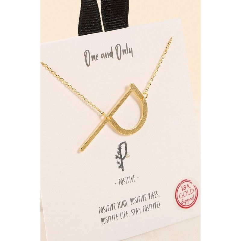 One and only initial gold dip short necklace