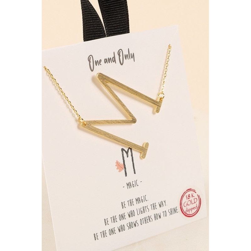 One and only initial gold dip short necklace
