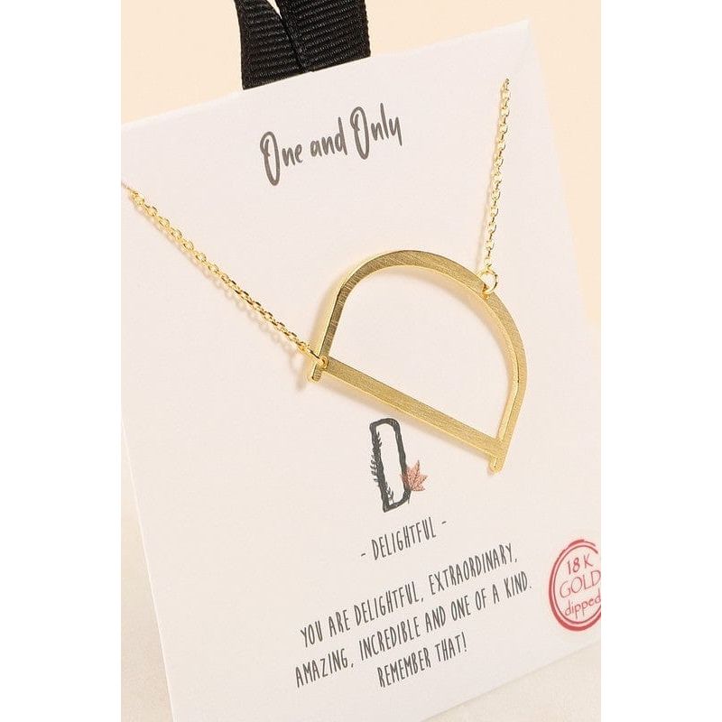 One and only initial gold dip short necklace