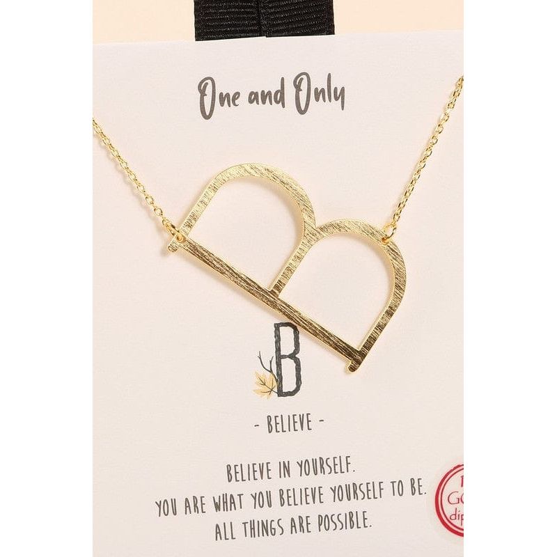 One and only initial gold dip short necklace