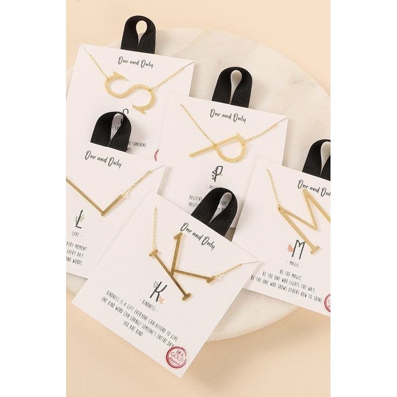 One and only initial gold dip short necklace