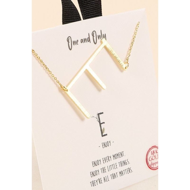 One and only initial gold dip short necklace