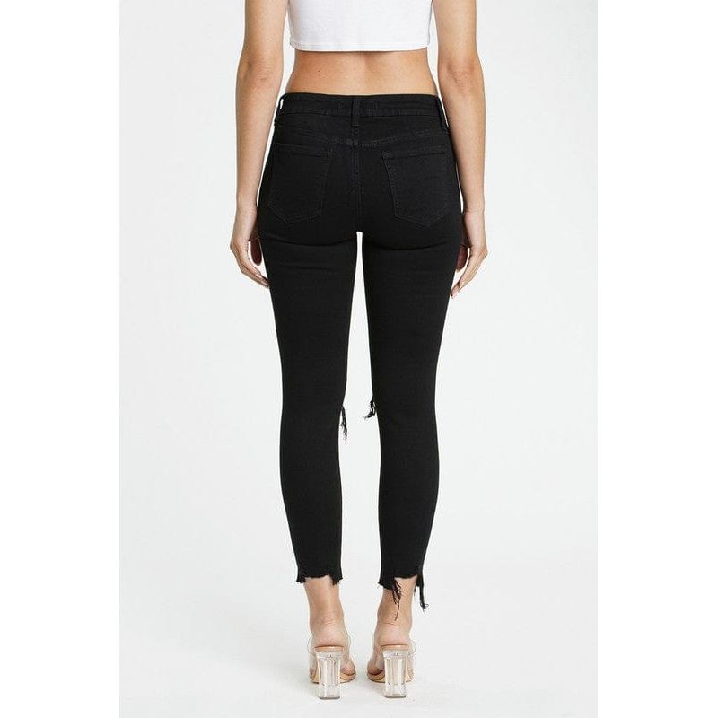 Josie mid rise skinny crop with distressed