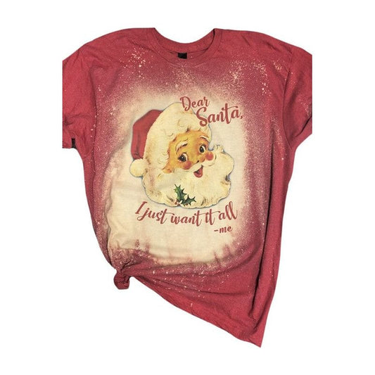 Dear Santa Bleached Tee