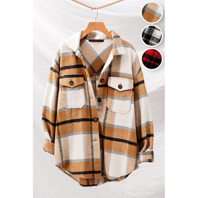 Checkered oversized jacket