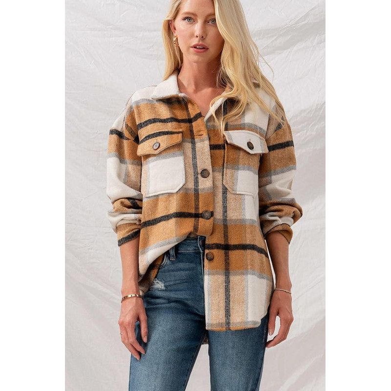 Checkered oversized jacket