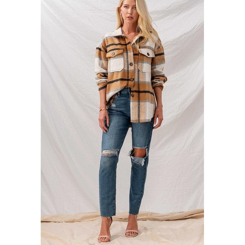 Checkered oversized jacket