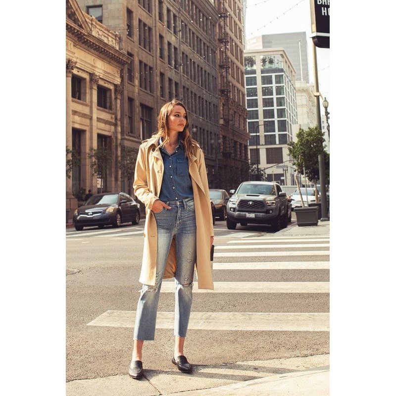 Flying Monkey High Rise Clean Cut And Fray Hem Ankle Straight