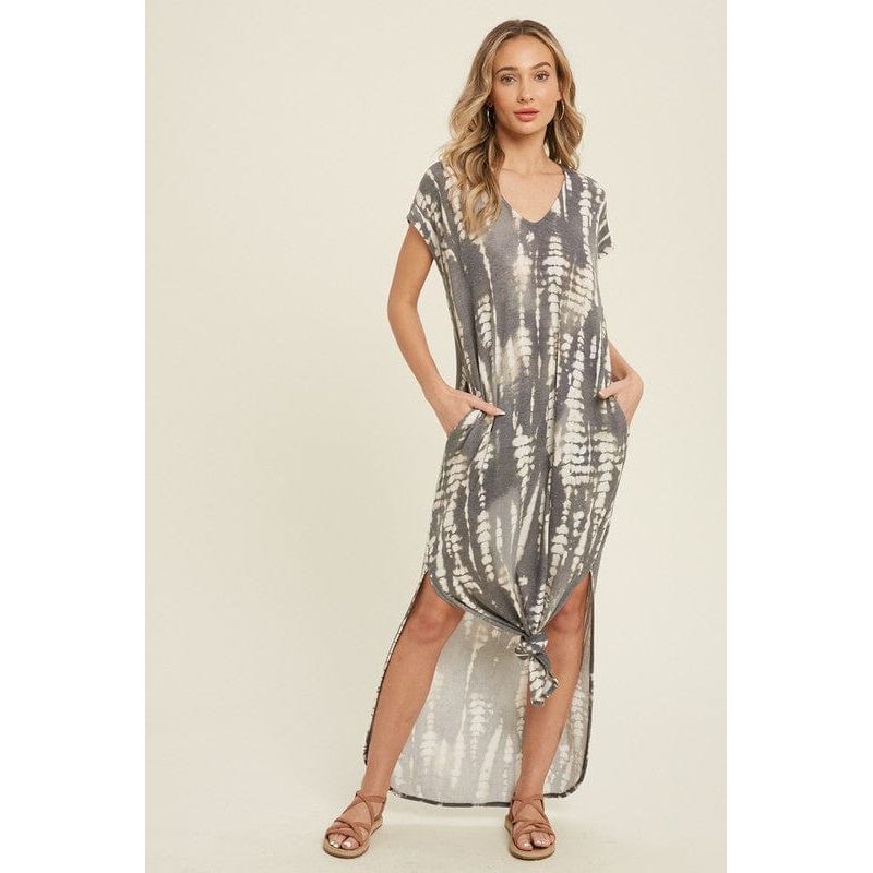 Bamboo tie dye maxi dress