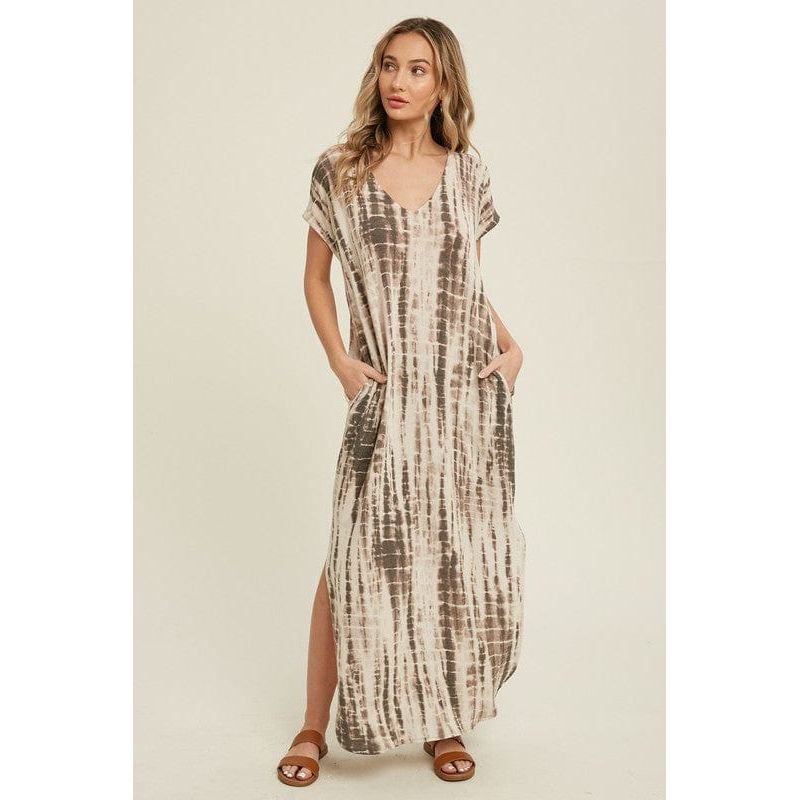 Bamboo tie dye maxi dress
