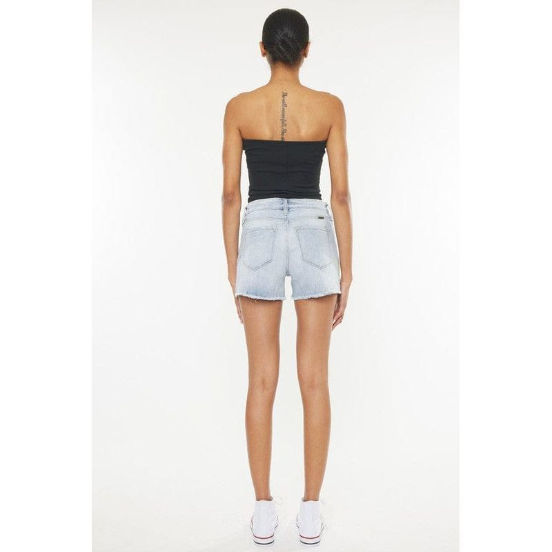 High rise denim shorts jeans