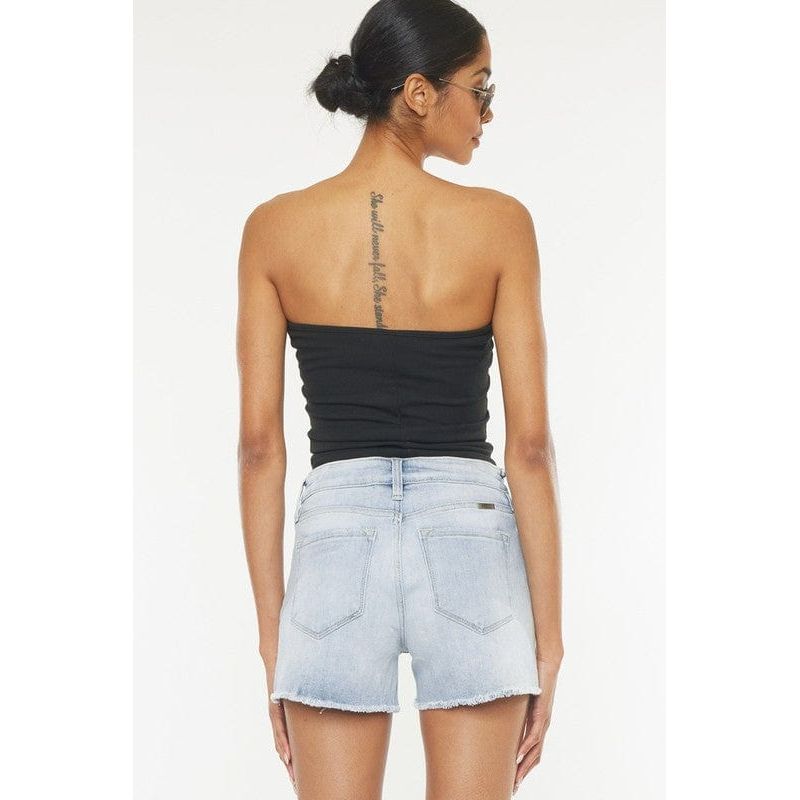 High rise denim shorts jeans