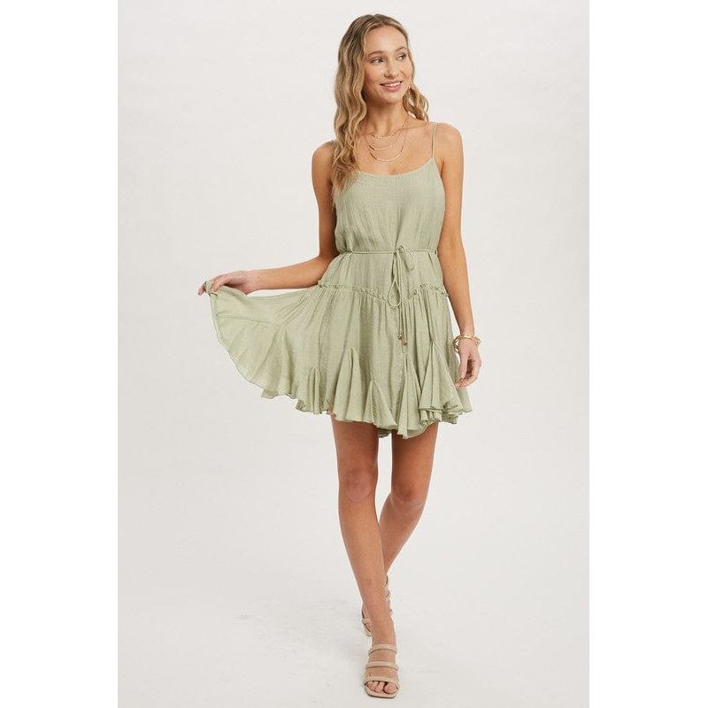 Ruffled swing cami dress