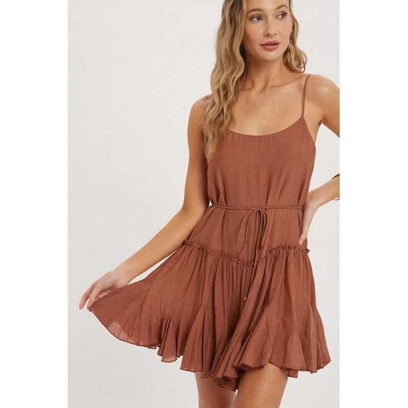 Ruffled swing cami dress