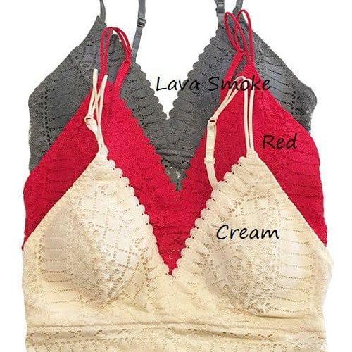 Padded Lace Longline Silhouette Bralette