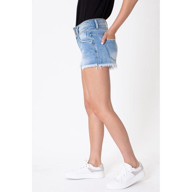 Kancan high rise hem detail shorts