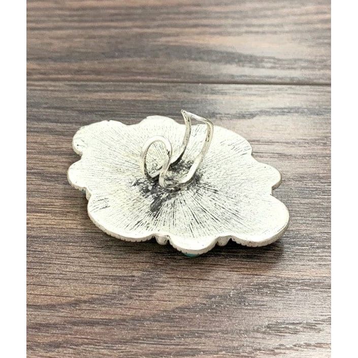 Natural turquoise adjustable ring, bronze dual band