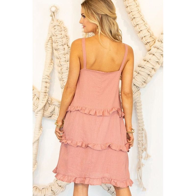 Sleeveless tiered summer dress